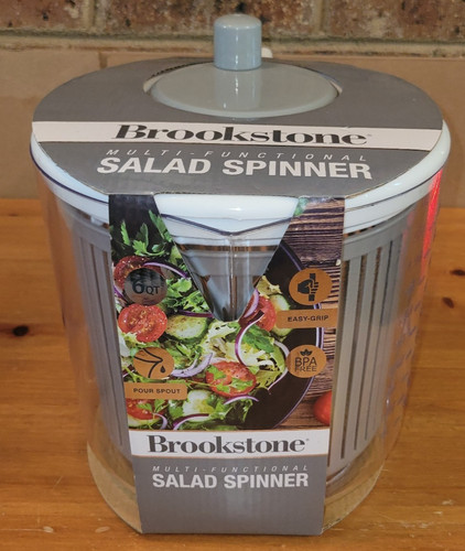 Brookstone salad spinner gray - salad, spinner,